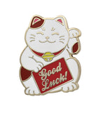 Load image into Gallery viewer, REAL SIC Lucky Cat Pin - Good Luck Waving Cat Enamel Pin

