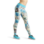 Load image into Gallery viewer, Beverly Blue Kittens &amp; Flowers Leggings
