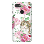Cargar imagen en el visor de la galería, Pink Flower Power Cat Phone Case
