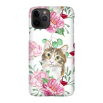 画像をギャラリービューアに読み込む, Pink Flower Power Cat Phone Case
