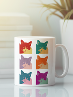 Carica l&#39;immagine nel visualizzatore di Gallery, Cats Today 6-Panel Pop Art Coffee Mug
