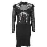 Load image into Gallery viewer, BAT CAT - Lace Shoulder Corset Dress
