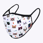 Charger l&#39;image dans la galerie, Kitty Cats 3-Layered Face Cover-PM0118
