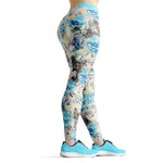 Load image into Gallery viewer, Beverly Blue Kittens &amp; Flowers Leggings
