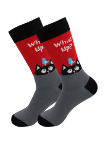 Sick Socks – Cat (What’s Up) – Animal Pets Casual Dress Socks