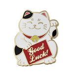 画像をギャラリービューアに読み込む, REAL SIC Lucky Cat Pin - Good Luck Waving Cat Enamel Pin
