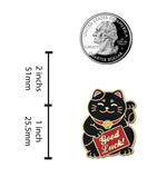 Charger l&#39;image dans la galerie, REAL SIC Lucky Cat Pin - Good Luck Waving Cat Enamel Pin

