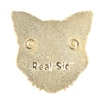 Load image into Gallery viewer, Luna the Black Cat - Enamel Cat Pin by Real Sic
