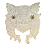 Cargar imagen en el visor de la galería, Black White Cat Pin - Adorable Cat Enamel Lapel Pin with Long Beard
