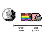 Load image into Gallery viewer, Nyan Cat Pin – Rainbow Cat Meme Enamel Pin
