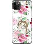 Cargar imagen en el visor de la galería, Pink Flower Power Cat Phone Case
