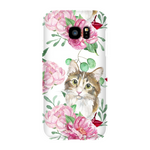 Load image into Gallery viewer, Pink Flower Power Cat Phone Case
