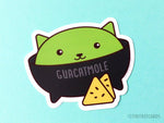 Charger l&#39;image dans la galerie, Guacamole Cat Vinyl Sticker &quot;Guacatmole&quot;
